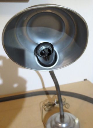 LAMPARA FLEXO ALUMINIO SOBREMESA. VINTAGE AÑOS 50