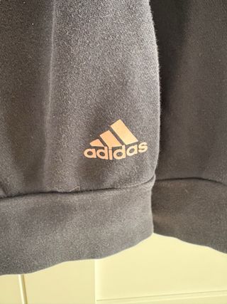 Felpa Adidas donna nera con logo rosa taglia M