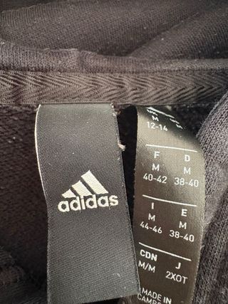 Felpa Adidas donna nera con logo rosa taglia M