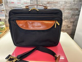 Maletín Ordenador Salvador Bachiller azul/ cuero