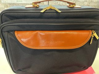 Maletín Ordenador Salvador Bachiller azul/ cuero