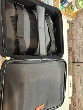 Maletín Ordenador Salvador Bachiller azul/ cuero