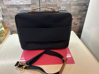 Maletín Ordenador Salvador Bachiller azul/ cuero