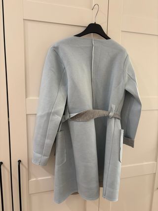 Cappottino donna blu e grigio