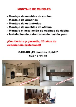 Montaje de muebles (con garantía, factura)