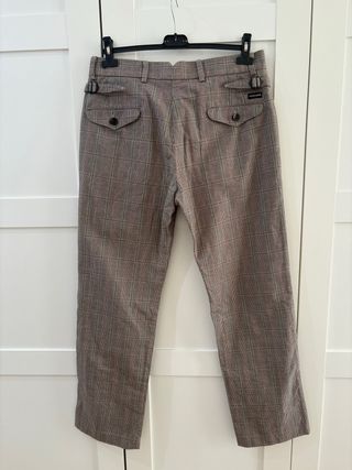 Pantaloni uomo fantasia marrone taglia 48 italiana