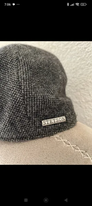 Gorra Stetson Plana Talla 59 L Gris