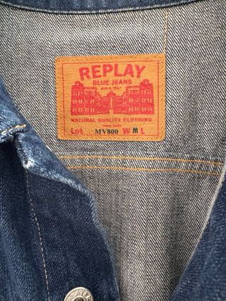 Giubbotto Jeans Replay Uomo Blu taglia M