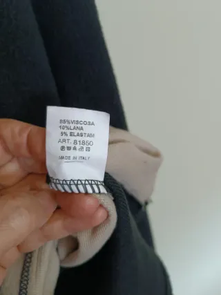 Jersey mujer bloques color beige y negro