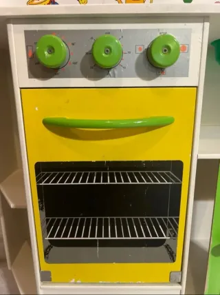 Cocina de madera Vintage juguete