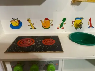 Cocina de madera Vintage juguete