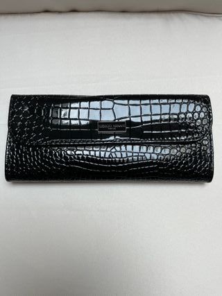 Pochette Armani simil coccodrillo nera