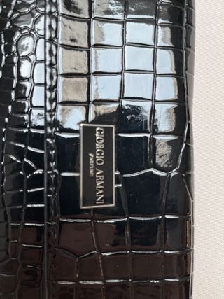Pochette Armani simil coccodrillo nera