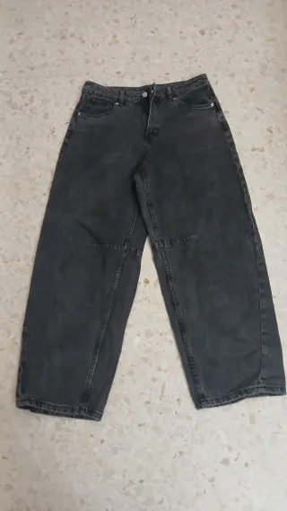 Pantalón vaquero baggy gris zH&M