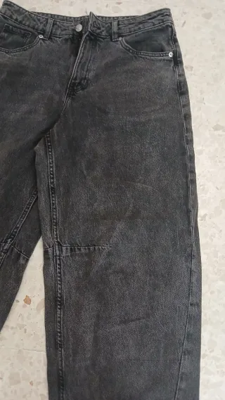 Pantalón vaquero baggy gris zH&M