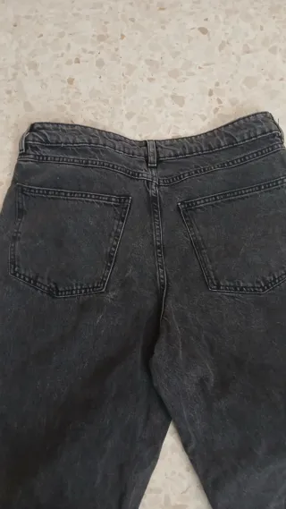 Pantalón vaquero baggy gris zH&M