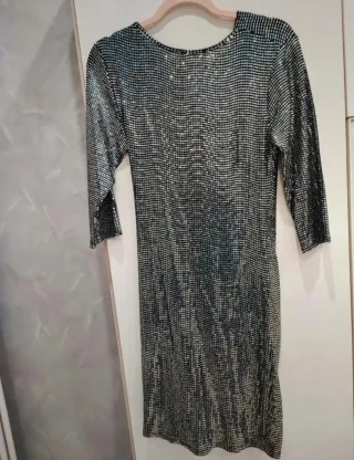 Abito paillettes argento taglia unica