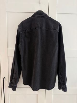 Camicia Uomo Denim Pull&Bear Nera Taglia M