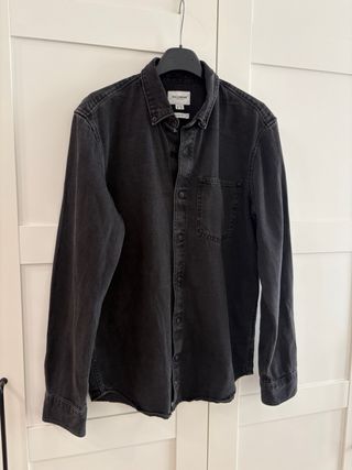 Camicia Uomo Denim Pull&Bear Nera Taglia M