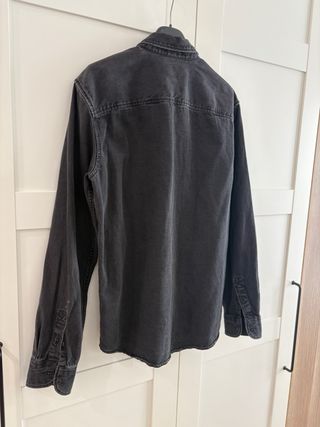 Camicia Uomo Denim Pull&Bear Nera Taglia M