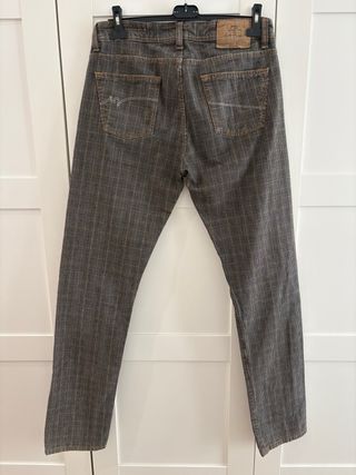 Pantaloni uomo fantasia a quadri taglia 46 ititali