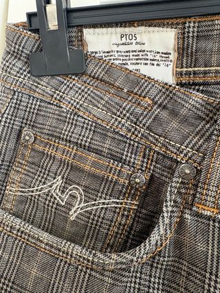 Pantaloni uomo fantasia a quadri taglia 46 ititali