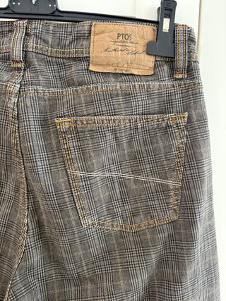 Pantaloni uomo fantasia a quadri taglia 46 ititali