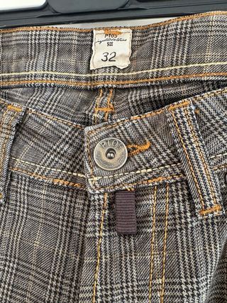 Pantaloni uomo fantasia a quadri taglia 46 ititali