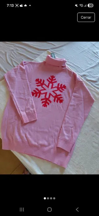 Jersey fiesta Navidad copo de nieve