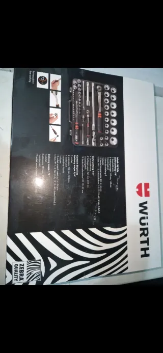 Juego Carraca Wurth 1/2 y 1/4 Estuche