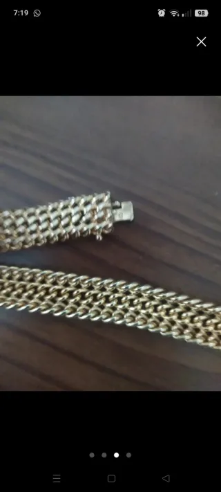 Pulsera oro laminado eslabones