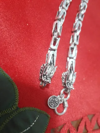 Collana Argento con Testa di Drago