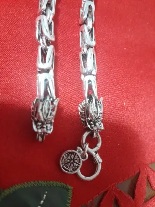 Collana Argento con Testa di Drago