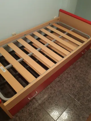 Cama nido 90x190 madera y metal nueva