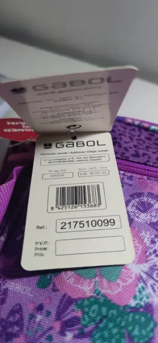 Maletín Gabol floral morado