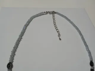 Collana donna con cristalli e catenelle turchesi d