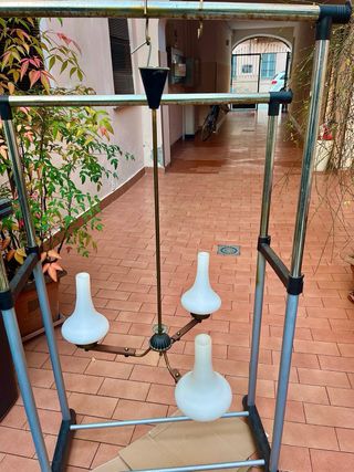 Lampadario Vintage Design Stilnovo vetri opalini