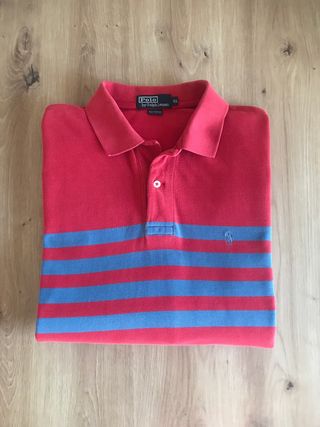 Polo Ralph Lauren Rayas Rojo/Azul Talla XL