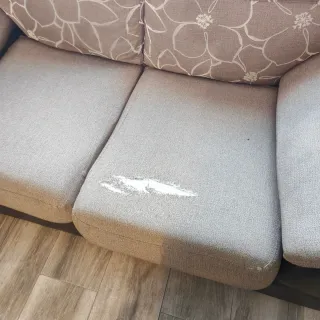 Conjunto Sofá 3+2 Beige y marrón