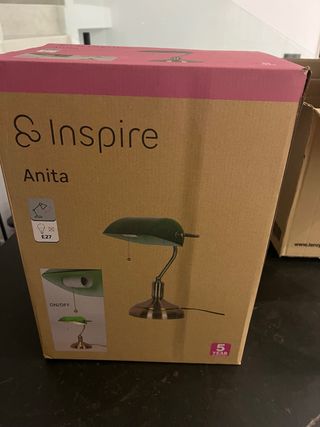 Flexo Inspire Anita latón y cristal verde