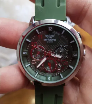 Reloj Zhowe G4203 Verde y Plateado