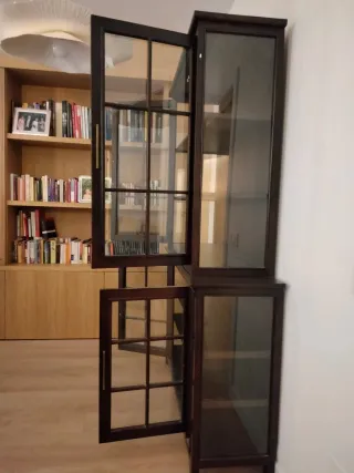 Vitrina madera maciza olmo wengué