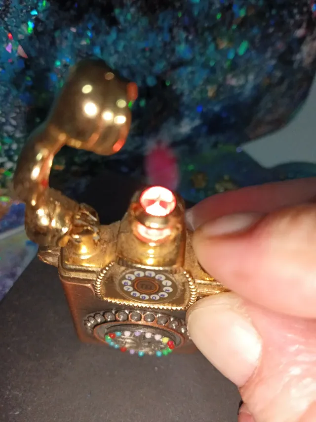 Mechero de gas tipo Zippo con rueda de la suerte