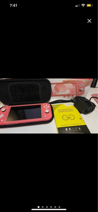 Scambio Nintendo Switch Lite Rosa + Accessori