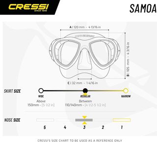 Cressi Samoa Buceo y Snorkel Máscara