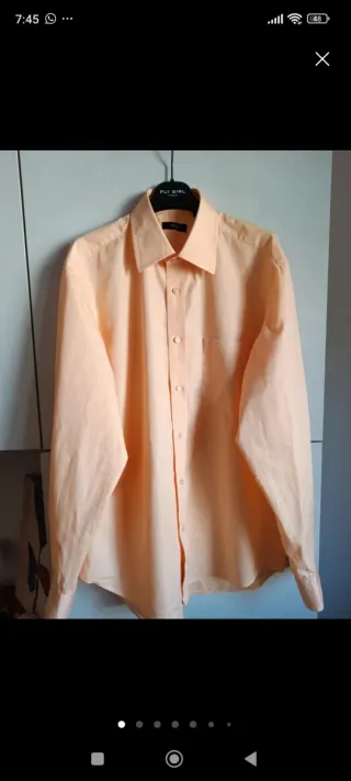 Camicia Uomo Hugo Boss Gialla arancio Taglia L