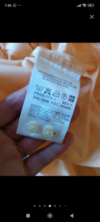 Camicia Uomo Hugo Boss Gialla arancio Taglia L