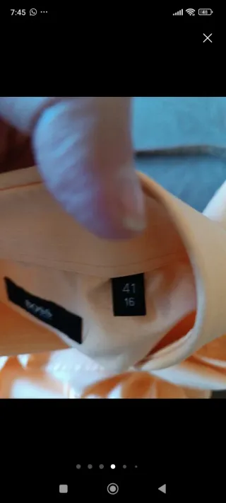 Camicia Uomo Hugo Boss Gialla arancio Taglia L