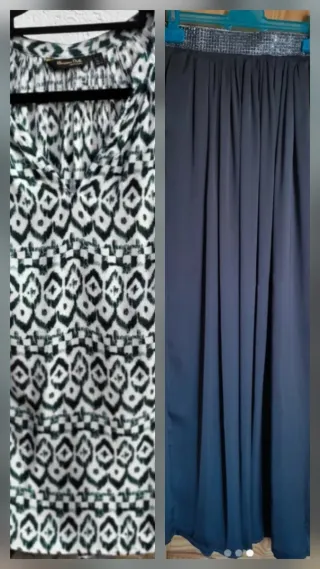 Conjunto Blusa Massimo Dutti y Falda Larga