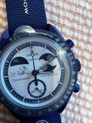 Orologio Swatch Moonswatch Moonshine Gold Snoopy palomitas